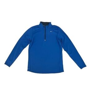 Nike Blue Dri Fit 3/4 Zip Long Sleeve Running Shirt Size Medium Women’s